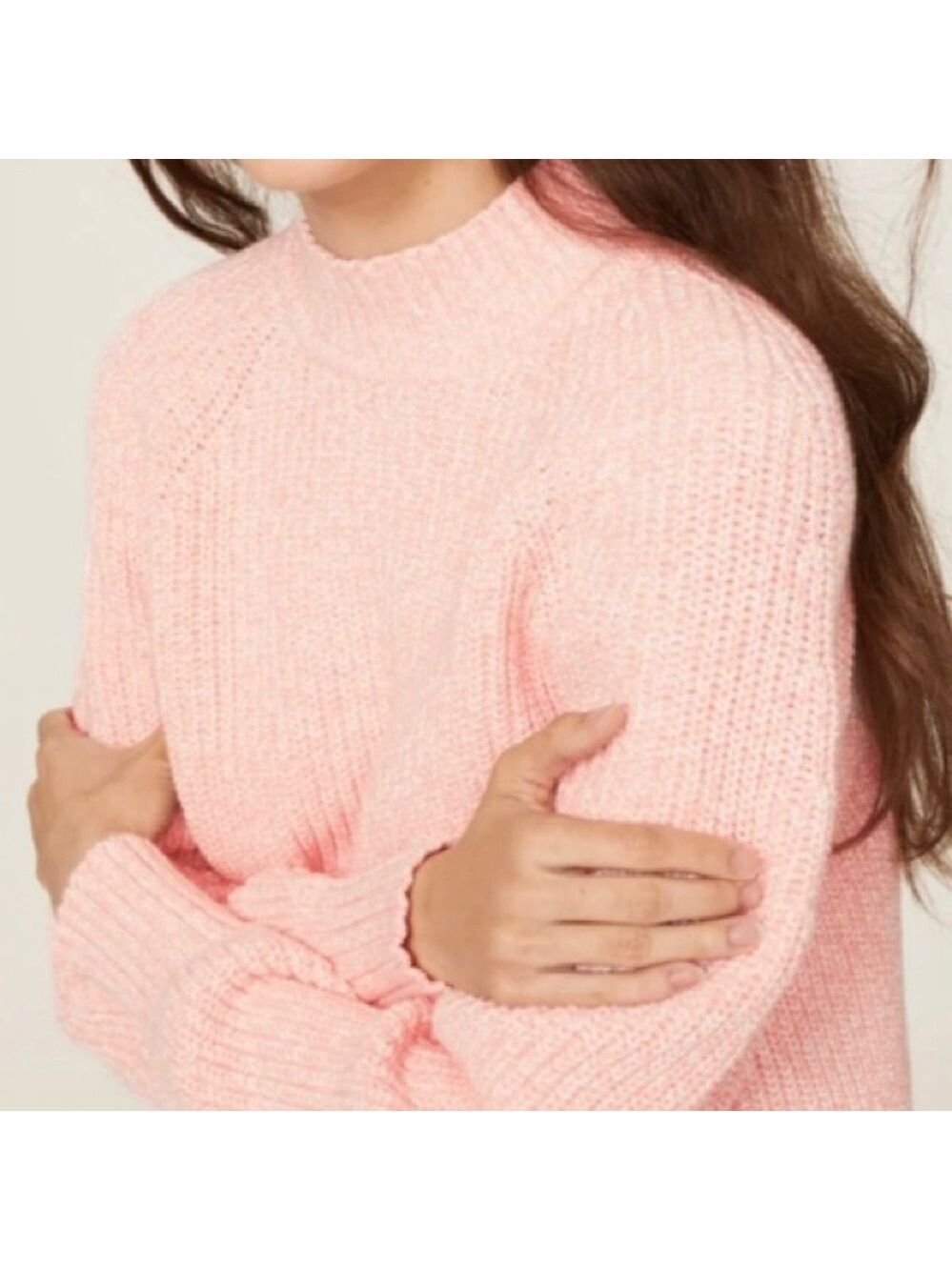Club Monaco Pink Ribbed A-Line Sweater Small - Picture 4 of 7